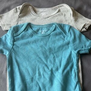 2-pack Carter's Blue and Gray Striped onesie